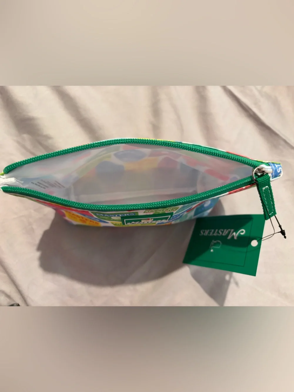 Masters Logo Multi-Color Zip Pouch - NWT - Picture 2 of 3